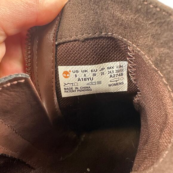 Timberland Women's Chelsea Boots Size US 8 Beckwith Leather Block Ankle Brown - Picture 11 of 13